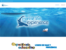 Tablet Screenshot of marinelifeexperience.net